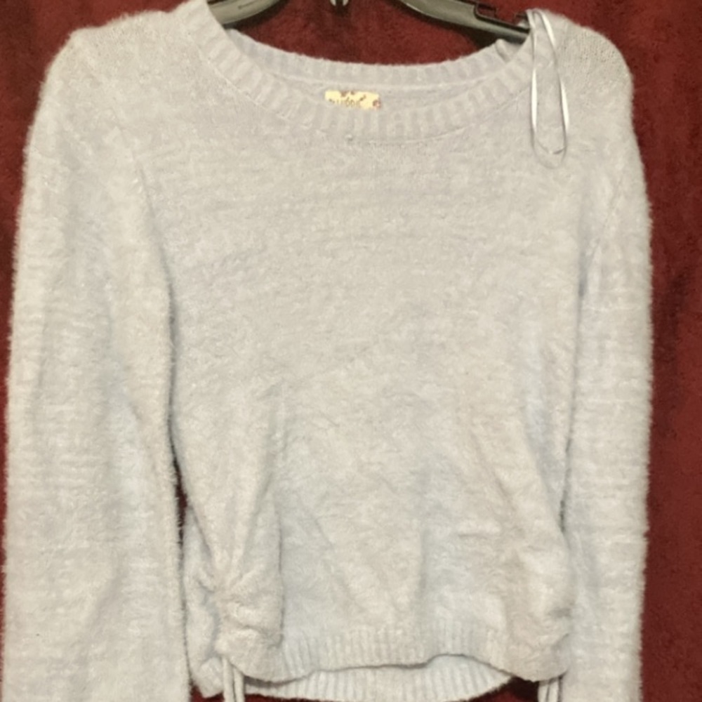Baby Blue fuzzy crop top